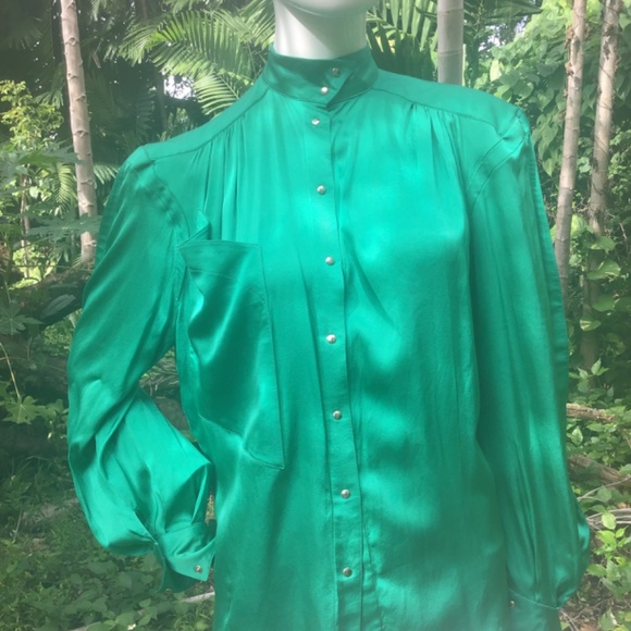 Vintage Thierry Mugler silk Blouse - Picture 3 of 9